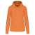 KARIBAN Női organikus kapucnis pulóver KA4028, Light Orange-2XL