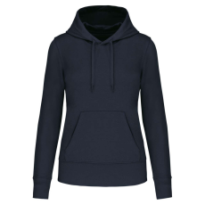 KARIBAN Női organikus kapucnis pulóver, Kariban KA4028, Navy-XL