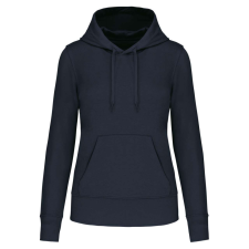 KARIBAN Női organikus kapucnis pulóver, Kariban KA4028, Navy-XS női pulóver, kardigán