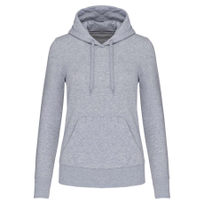 KARIBAN Női organikus kapucnis pulóver, Kariban KA4028, Oxford Grey-L