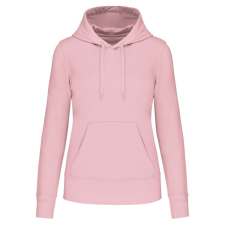KARIBAN Női organikus kapucnis pulóver, Kariban KA4028, Pale Pink-L női pulóver, kardigán