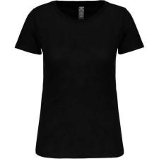 KARIBAN Női organikus kereknyakú rövid ujjú póló, Kariban KA3026IC, Black-M női póló