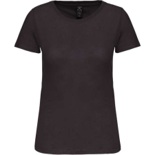 KARIBAN Női organikus kereknyakú rövid ujjú póló, Kariban KA3026IC, Dark Grey-2XL női póló