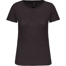 KARIBAN Női organikus kereknyakú rövid ujjú póló, Kariban KA3026IC, Dark Grey-3XL