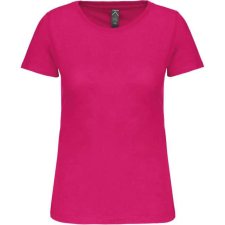 KARIBAN Női organikus kereknyakú rövid ujjú póló, Kariban KA3026IC, Fuchsia-M női póló