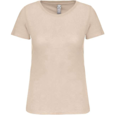KARIBAN Női organikus kereknyakú rövid ujjú póló, Kariban KA3026IC, Light Sand-M