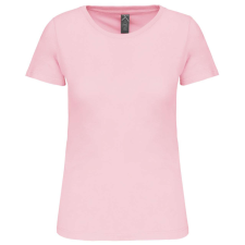 KARIBAN Női organikus kereknyakú rövid ujjú póló, Kariban KA3026IC, Pale Pink-L női póló