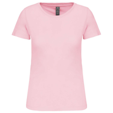 KARIBAN Női organikus kereknyakú rövid ujjú póló, Kariban KA3026IC, Pale Pink-M