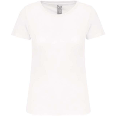 KARIBAN Női organikus kereknyakú rövid ujjú póló, Kariban KA3026IC, White-S