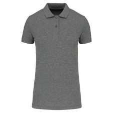 KARIBAN Női organikus piké pamut póló KA2026, Grey Heather-3XL női póló