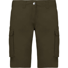 KARIBAN Női pamut bermuda sok zsebbel, Kariban KA756, Light Khaki-42 női rövidnadrág