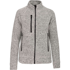 KARIBAN Női poliészter cipzáras dzseki, Kariban KA9107, Light Grey Mélange-XS