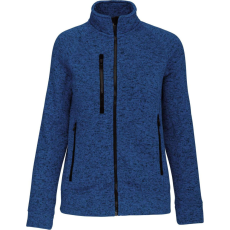 KARIBAN Női poliészter cipzáras dzseki, Kariban KA9107, Light Royal Blue Mélange-XS