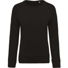 KARIBAN Női raglános organikus környakas pulóver, Kariban KA481, Black-M