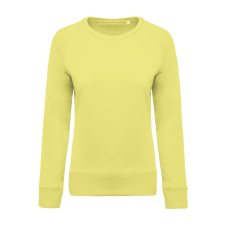 KARIBAN Női raglános organikus környakas pulóver, Kariban KA481, Lemon Yellow-L női pulóver, kardigán
