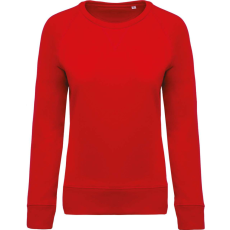 KARIBAN Női raglános organikus környakas pulóver, Kariban KA481, Red-M