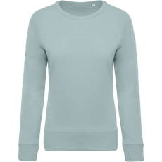 KARIBAN Női raglános organikus környakas pulóver, Kariban KA481, Snow Grey-XL