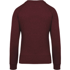 KARIBAN Női raglános organikus környakas pulóver, Kariban KA481, Wine Heather-2XL női pulóver, kardigán