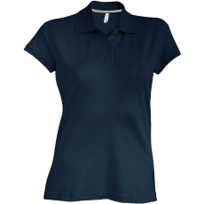 KARIBAN Női rövid ujjú galléros piké póló, Kariban KA242, Dark Grey-3XL
