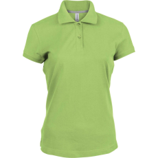 KARIBAN Női rövid ujjú galléros piké póló, Kariban KA242, Lime-3XL