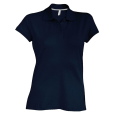 KARIBAN Női rövid ujjú galléros piké póló, Kariban KA242, Navy-XL