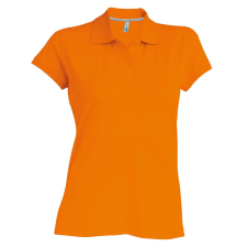 KARIBAN Női rövid ujjú galléros piké póló, Kariban KA242, Orange-L női póló