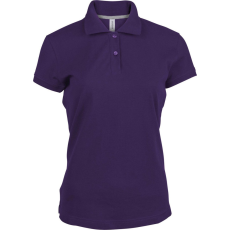 KARIBAN Női rövid ujjú galléros piké póló, Kariban KA242, Purple-2XL