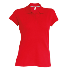 KARIBAN Női rövid ujjú galléros piké póló, Kariban KA242, Red-XL női póló