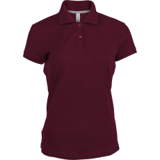 KARIBAN Női rövid ujjú galléros piké póló, Kariban KA242, Wine-2XL