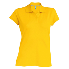 KARIBAN Női rövid ujjú galléros piké póló, Kariban KA242, Yellow-2XL női póló