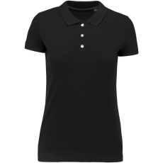 KARIBAN Női rövid ujjú galléros piké póló, SUPIMA pamutból, Kariban KA2001, Black-2XL