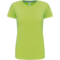 KARIBAN Női rövid ujjú környakas pamut póló, Kariban KA380, Lime-2XL