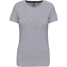 KARIBAN Női rövid ujjú környakas póló, Kariban KA380, Oxford Grey-2XL