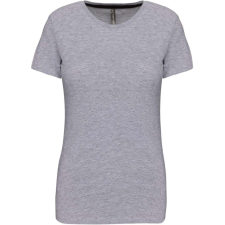KARIBAN Női rövid ujjú környakas póló, Kariban KA380, Oxford Grey-3XL női póló
