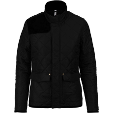 KARIBAN Női steppelt kabát KA6127, Black/Black-S