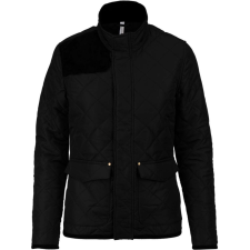 KARIBAN Női steppelt kabát, Kariban KA6127, Black/Black-L női dzseki, kabát