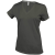 KARIBAN Női V-nyakú rövid ujjú pamut póló, Kariban KA381, Dark Khaki-3XL