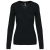 KARIBAN Női V-nyakú testhezálló pulóver, Kariban KA966, Black-3XL