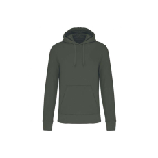 KARIBAN organikus féfi kapucnis pulóver KA4027, Dark Khaki-2XL