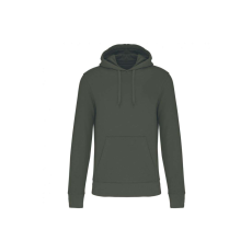 KARIBAN organikus féfi kapucnis pulóver KA4027, Dark Khaki-5XL
