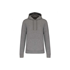 KARIBAN organikus féfi kapucnis pulóver KA4027, Grey Heather-2XL