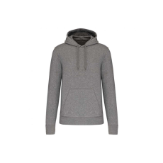 KARIBAN organikus féfi kapucnis pulóver KA4027, Grey Heather-L