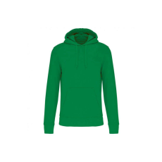 KARIBAN organikus féfi kapucnis pulóver KA4027, Kelly Green-XL