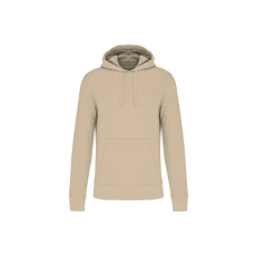 KARIBAN organikus féfi kapucnis pulóver KA4027, Light Sand-2XL