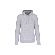 KARIBAN organikus féfi kapucnis pulóver KA4027, Oxford Grey-5XL férfi pulóver, kardigán