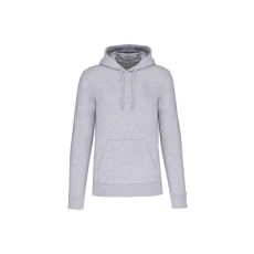 KARIBAN organikus féfi kapucnis pulóver KA4027, Oxford Grey-M