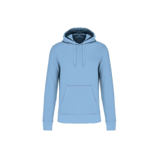 KARIBAN organikus féfi kapucnis pulóver KA4027, Sky Blue-2XL