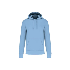 KARIBAN organikus féfi kapucnis pulóver KA4027, Sky Blue-5XL férfi pulóver, kardigán