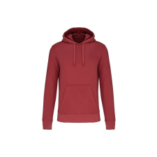 KARIBAN organikus féfi kapucnis pulóver KA4027, Terracotta Red-XL férfi pulóver, kardigán