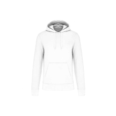 KARIBAN organikus féfi kapucnis pulóver KA4027, White-XL